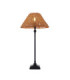 Jericho Table Lamp Matt Black Dark Rattan-1