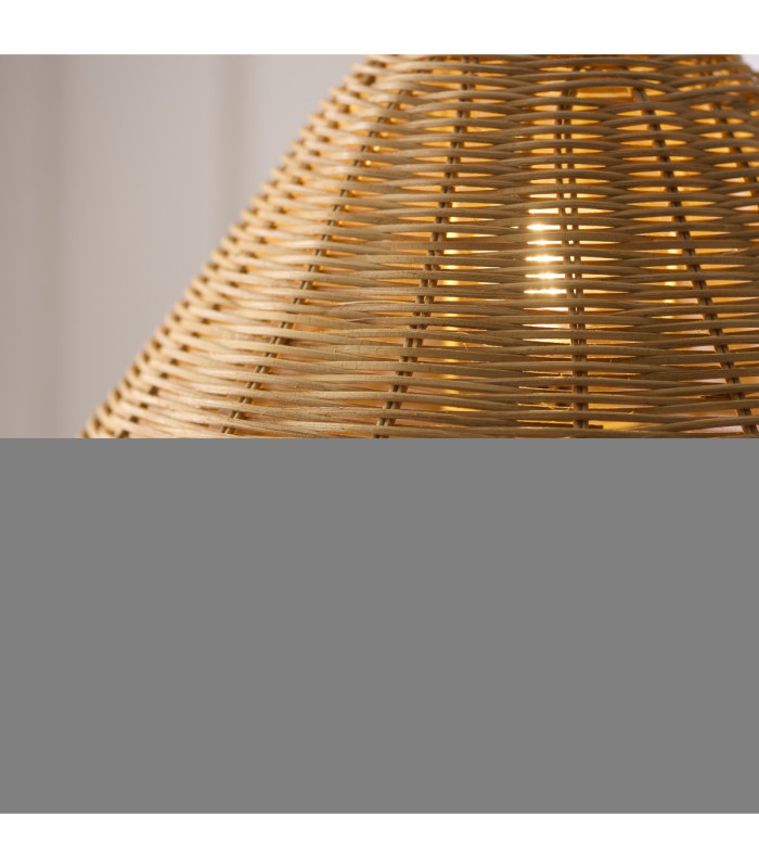 Jericho Table Lamp Matt Black Dark Rattan-6