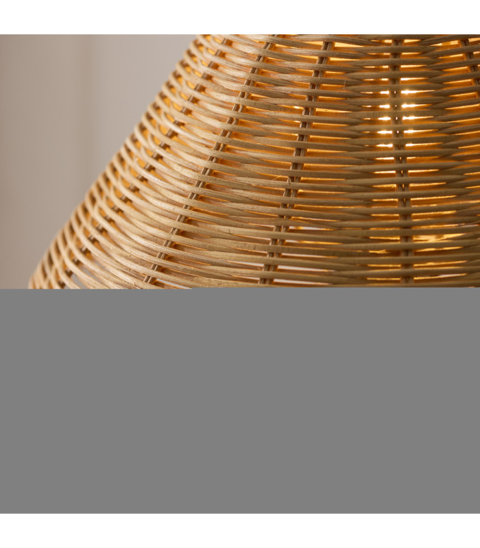 Jericho Table Lamp Antique Brass Dark Rattan-5