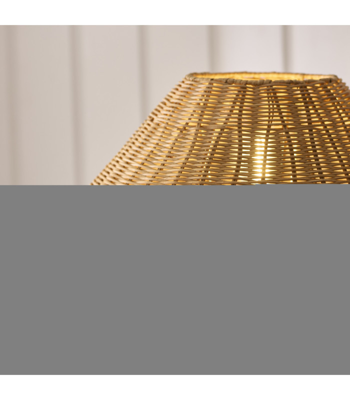 Jericho Floor Lamp Matt Black Dark Rattan-5