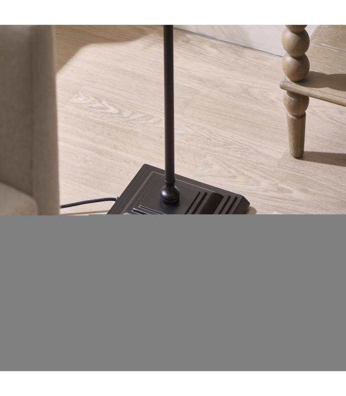 Jericho Floor Lamp Matt Black Dark Rattan-6