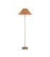 Jericho Floor Lamp Antique Brass Dark Rattan-1