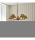 Jericho Multi Arm Pendant Light Matt Black Dark Rattan-2