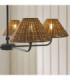 Jericho Multi Arm Pendant Light Matt Black Dark Rattan-4