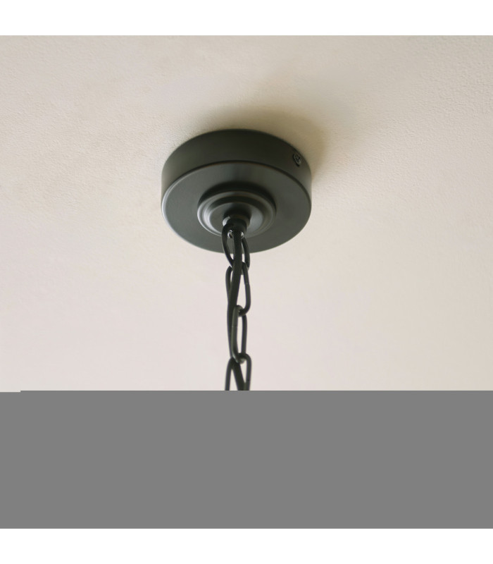 Jericho Multi Arm Pendant Light Matt Black Dark Rattan-7