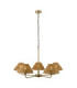 Jericho Multi Arm Pendant Light Antique Brass Dark Rattan-1