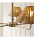 Jericho Multi Arm Pendant Light Antique Brass Dark Rattan-4