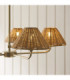 Jericho Multi Arm Pendant Light Antique Brass Dark Rattan-5