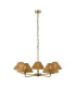 Jericho Multi Arm Pendant Light Antique Brass Dark Rattan-9