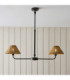 Jericho Multi Arm Pendant Light Matt Black Dark Rattan-3