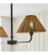 Jericho Multi Arm Pendant Light Matt Black Dark Rattan-4
