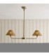 Jericho Multi Arm Pendant Light Antique Brass Dark Rattan-4