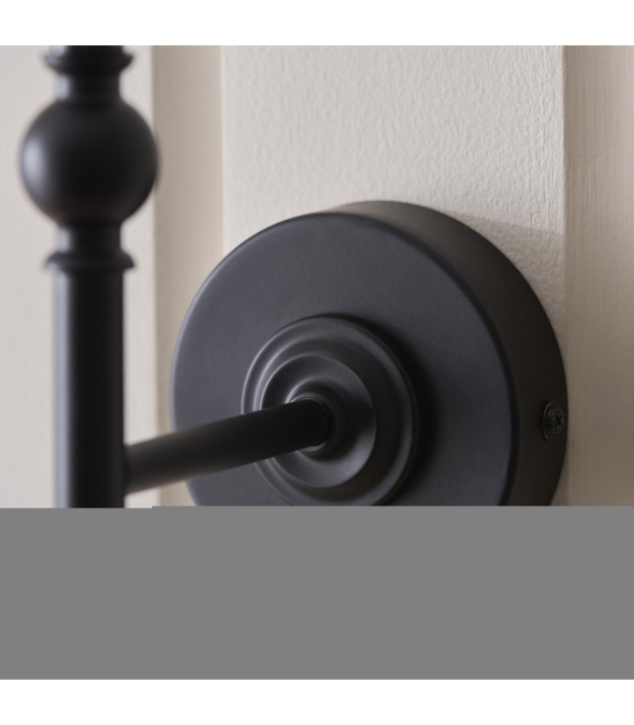 Jericho Wall Lamp Matt Black Natural Rattan-6