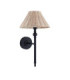 Jericho Wall Lamp Matt Black Natural Rattan-8