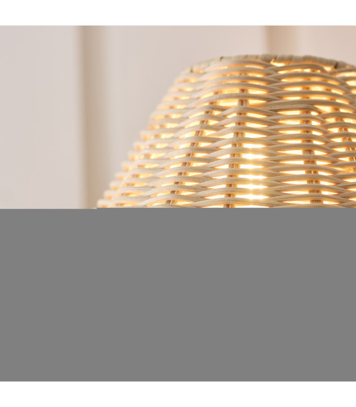 Jericho Wall Lamp Antique Brass Natural Rattan-6