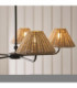 Jericho Multi Arm Pendant Light Matt Black Natural Rattan-4