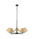 Jericho Multi Arm Pendant Light Matt Black Natural Rattan-9