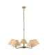 Jericho Multi Arm Pendant Light Antique Brass Natural Rattan-1