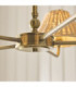 Jericho Multi Arm Pendant Light Antique Brass Natural Rattan-5