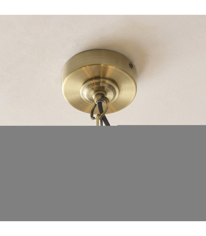 Jericho Multi Arm Pendant Light Antique Brass Natural Rattan-6