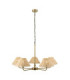 Jericho Multi Arm Pendant Light Antique Brass Natural Rattan-7