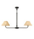 Jericho Multi Arm Pendant Light Matt Black Natural Rattan-9
