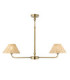 Jericho Multi Arm Pendant Light Antique Brass Natural Rattan-1