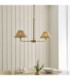 Jericho Multi Arm Pendant Light Antique Brass Natural Rattan-2