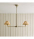 Jericho Multi Arm Pendant Light Antique Brass Natural Rattan-4