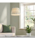 Eltham & Leaf 40cm Cylindrical Pendant Light Brushed Aged Brass Herb Garden Green-2
