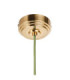 Eltham & Leaf 40cm Cylindrical Pendant Light Brushed Aged Brass Herb Garden Green-4