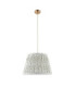 Eltham & Leaf 40cm Cylindrical Pendant Light Brushed Aged Brass Herb Garden Green-8
