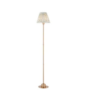 Burley Rechargeable & Leaf 25cm Floor Lamp Brushed Aged Brass Herb Garden Green-1