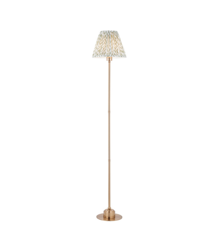 Burley Rechargeable & Leaf 25cm Floor Lamp Brushed Aged Brass Herb Garden Green-1