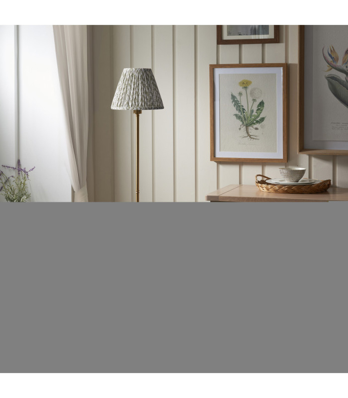 Burley Rechargeable & Leaf 25cm Floor Lamp Brushed Aged Brass Herb Garden Green-3