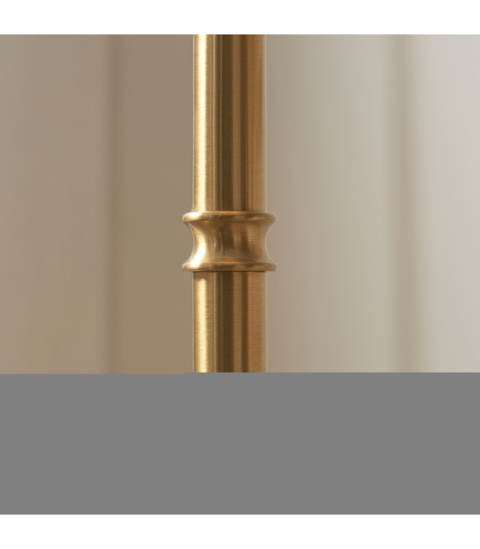 Burley Rechargeable & Leaf 25cm Floor Lamp Brushed Aged Brass Herb Garden Green-6