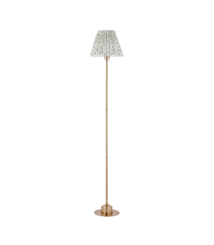 Burley Rechargeable & Leaf 25cm Floor Lamp Brushed Aged Brass Herb Garden Green-9