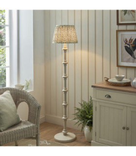 Carnaby & Leaf 35cm Floor Lamp Satin Almond White Herb Garden Green-2