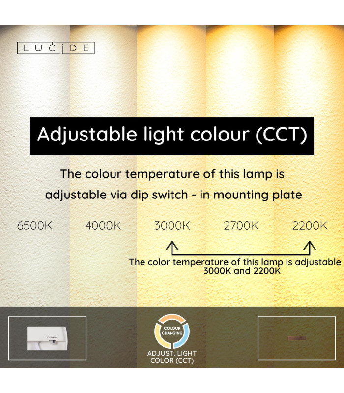 Lucide BANNISTER - Wall light - LED Dim. - CCT - 2x7W 2200K/3000K - Dark Wood look - Vibes-2