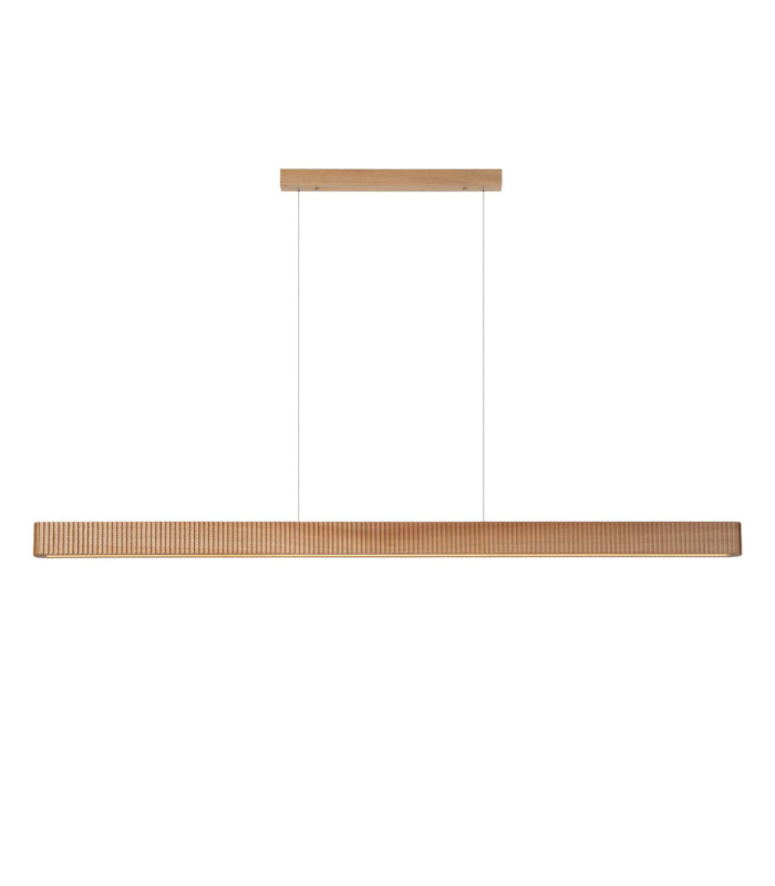 Lucide BANNISTER - Pendant light - LED Dim. - CCT - 1x30W 2200K/3000K - Light Wood Look - Vibes-1