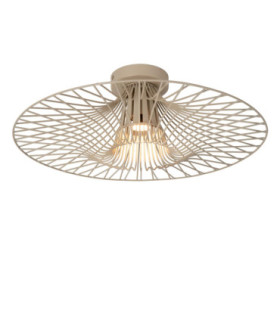 Lucide ELLIS - Flush ceiling light - Ø 50 cm - 1xE27 - Taupe - Essential-1