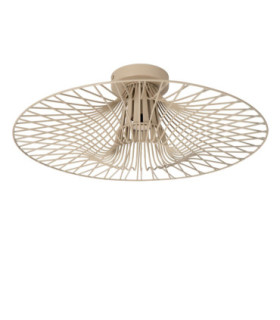 Lucide ELLIS - Flush ceiling light - Ø 50 cm - 1xE27 - Taupe - Essential-2
