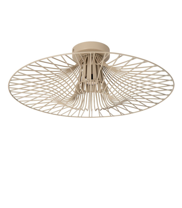 Lucide ELLIS - Flush ceiling light - Ø 50 cm - 1xE27 - Taupe - Essential-2