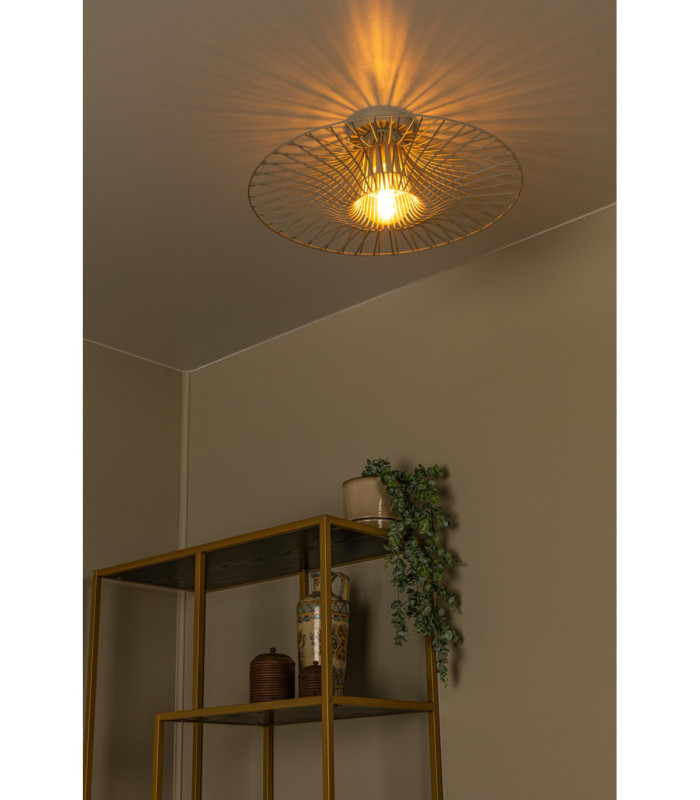 Lucide ELLIS - Flush ceiling light - Ø 50 cm - 1xE27 - Taupe - Essential-4