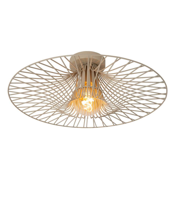 Lucide ELLIS - Flush ceiling light - Ø 50 cm - 1xE27 - Taupe - Essential-7
