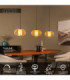 Lucide THULINE - Pendant light - 3xE27 - Light Wood Look - Essential-3