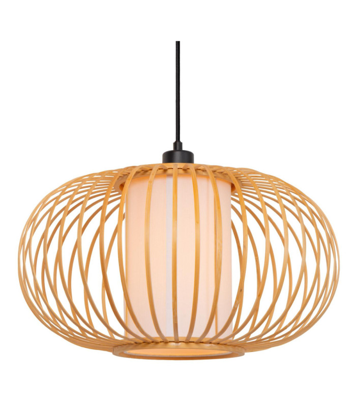 Lucide THULINE - Pendant light - 3xE27 - Light Wood Look - Essential-3