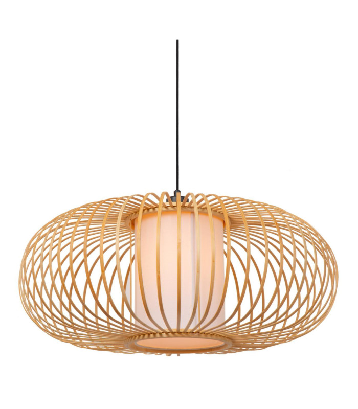 Lucide THULINE - Pendant light - 3xE27 - Light Wood Look - Essential-5