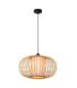 Lucide THULINE - Pendant light - Ø 45 cm - 1xE27 - Light Wood Look - Essential-1