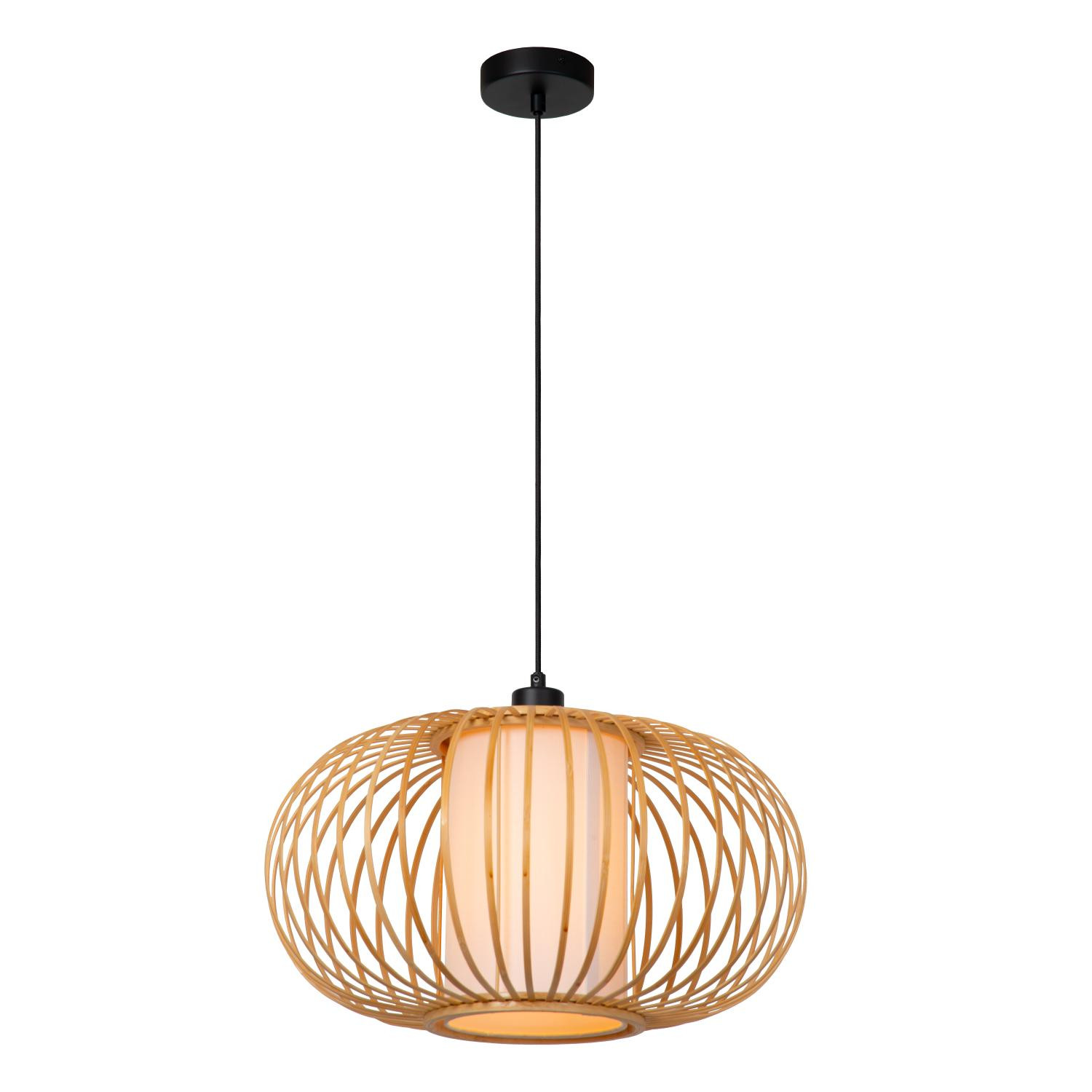 Lucide THULINE - Spherical Pendant Ceiling Light - Ø 45 cm - 1xE27 - Light Wood Effect
